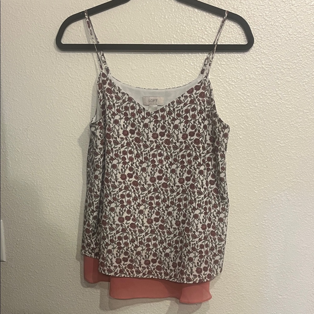 LOFT Floral Patterned Tiered Camisole